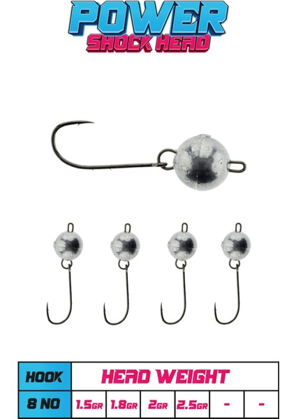 Power Shockhead #8 Hareketli Jighead