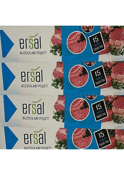 Ersal x 9 Paket Buzdolabı Poşeti Küçük (3) - Orta (3) - Büyük Boy(3) fiyatları