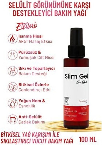 Slim Oil – Bitkisel Yağ Karışımı ile Sıkılaştırıcı, Nemlendirici Pürüzsüzleştirici Vücut Bakım Yağı
