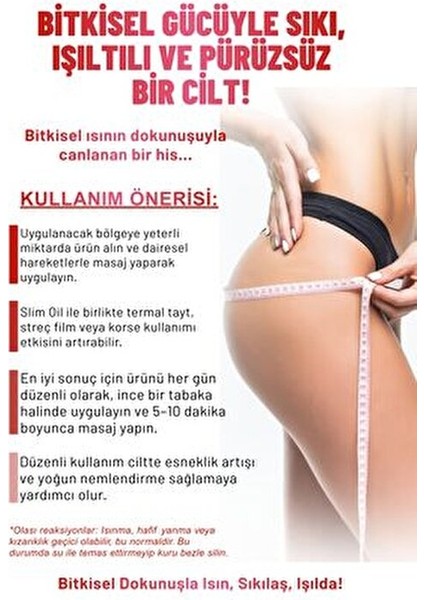 Slim Oil – Bitkisel Yağ Karışımı ile Sıkılaştırıcı, Nemlendirici Pürüzsüzleştirici Vücut Bakım Yağı indirimleri