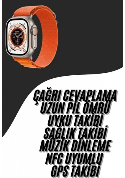 Ultra Max Kordon Kilitli Akıllı Saat Amoled Ekran Titreşimli Çağrı Cevaplayabilen
