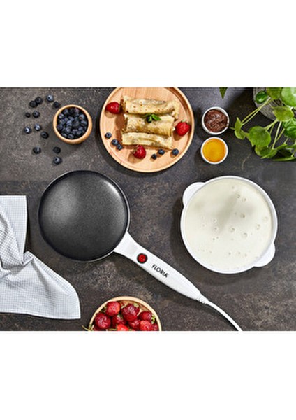 zln7911 elektrikli krep makinesi | 700w | yapışmaz yüzey | bpa free | beyaz fiyatları