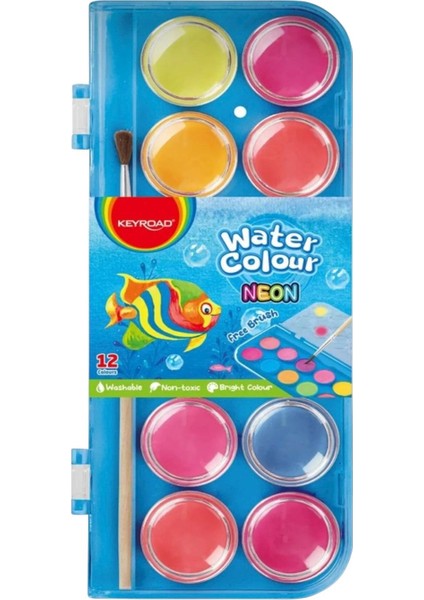 Keyroad Neon Sulu Boya Seti 12 Renk fiyatları