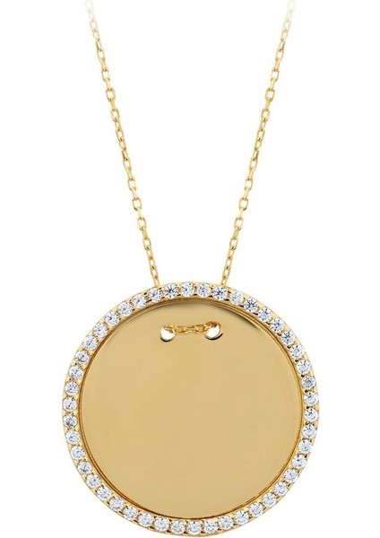 Plaka Altın Kolye - 14K