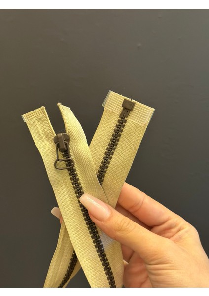 44X4 cm Krem Rengi Dişli Fermuar fiyatları