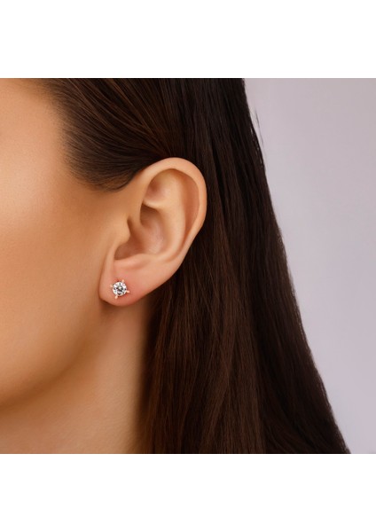 Altın Tektaş Küpe - 14K modelleri