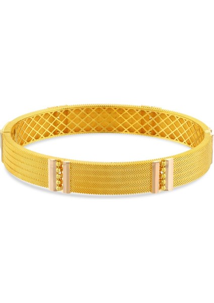 Altın Tasarım Kelepçe Bilezik - 14K