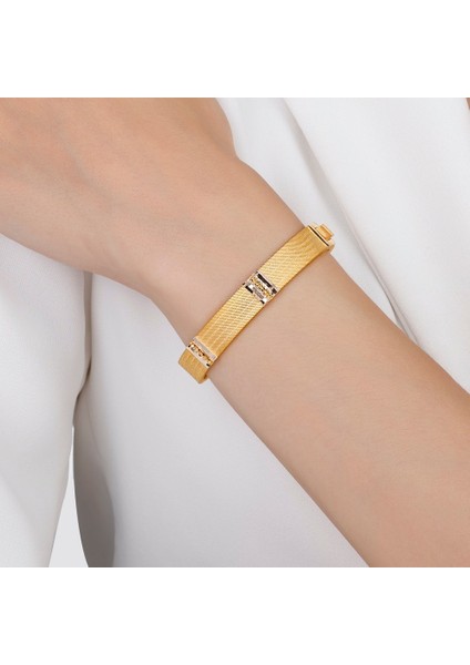 Altın Tasarım Kelepçe Bilezik - 14K modelleri