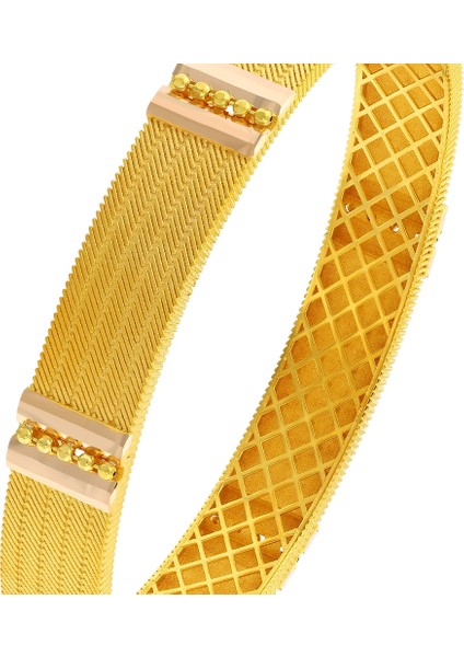 Altın Tasarım Kelepçe Bilezik - 14K fırsatları