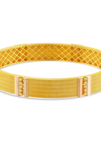 Altın Tasarım Kelepçe Bilezik - 14K indirimleri