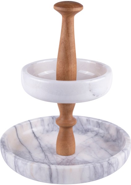 Çift Katlı Mermer Sunum Standı