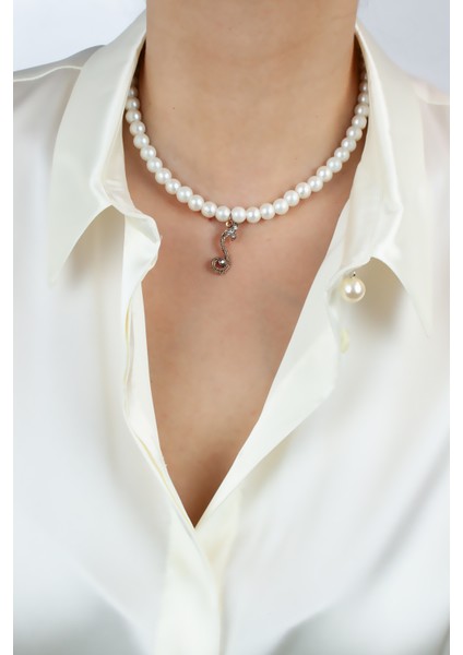 Cam Inci Bronz Uçlu Kolye