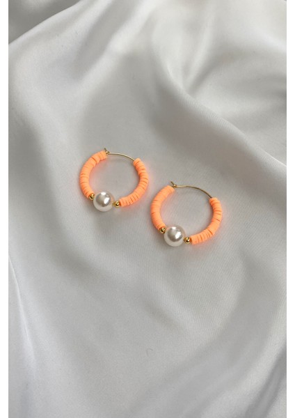 Turuncu Fimo Küpe modelleri