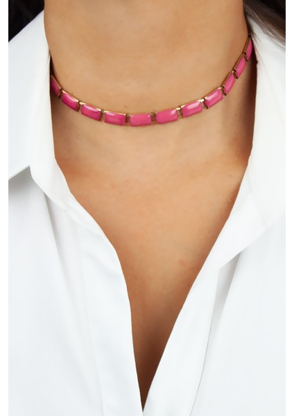 Mineli Fuşya Kadın Kolye fiyatları