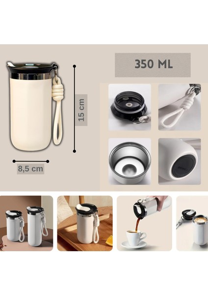 350 ml Paslanmaz Çelik Bardak Termos, Çift Katmanlı, Sızdırmaz Kapaklı fiyatları