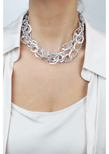 Kalın Zincir Sarmal Kolye