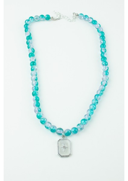 Yıldız Detay Uçlu Yeşil Boncuk Kolye fırsatları