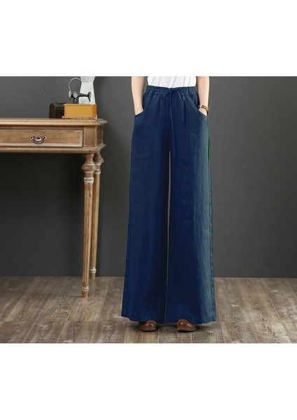 Keten Günlük Pantolon Beli Lastikli Bağcıklı fırsatları
