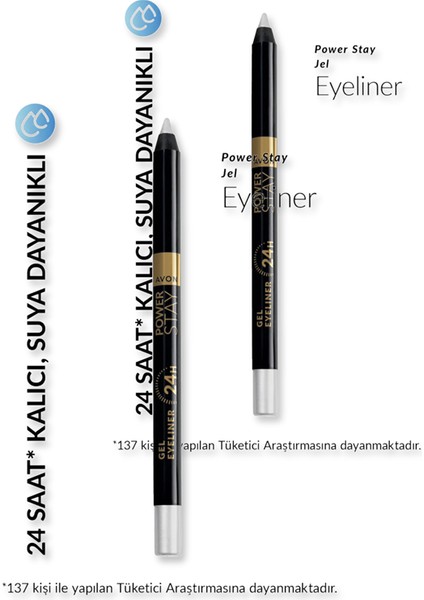 Power Stay Jel Eyeliner - Silver Shimmer Ikili Set