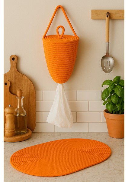 Poşetlik Halat Ip El Dokuma Duvar Askılı Saklama Torbası Ev Düzenleme Aksesuarı Sepet 30 x 20 cm fiyatları