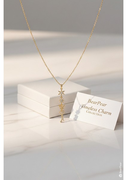 Zirkon Taşlı Y Kolye Kelebek Nota Kar Tanesi Şık Kadın Kolye fırsatları