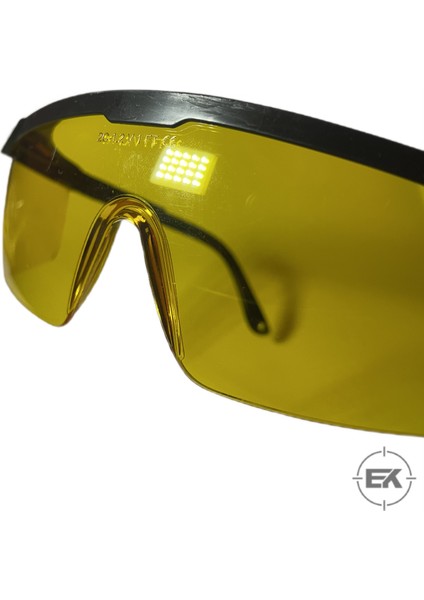 Profesyonel Atış Gözlüğü / Gece Sürüş Gözlüğü - Sarı Lensli Kontrast Artırıcı indirimleri