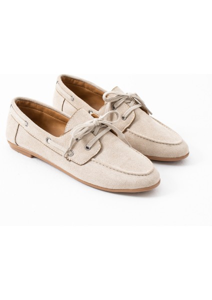 Juno Kadın Süet Bağcıklı Mokasen Ayakkabı Casual Babet modelleri
