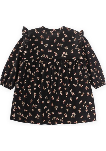 Desenli Mevsimlik Elbise 1-7 Yaş Siyah modelleri