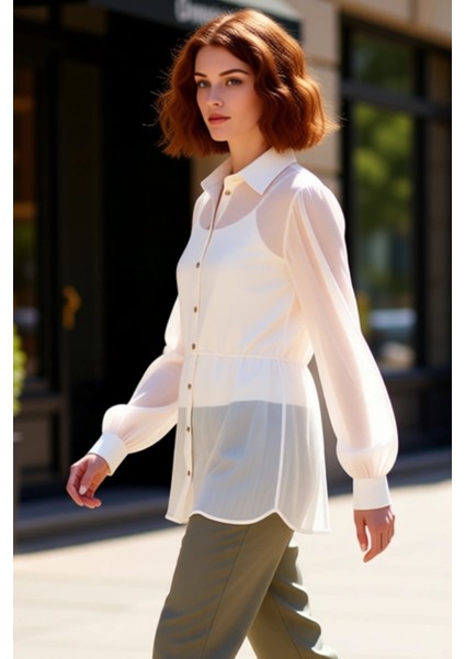 Kadın Saten Dokuma Gömlek Fonksiyonel Dayanıklı Kaliteli Konforlu Estetik Premium Modern Şık