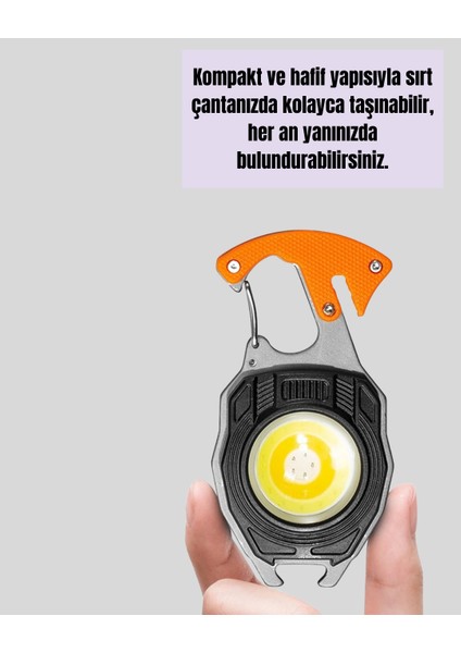 Çok Işlevli USB Şarjlı Anahtarlık Fener - F951K085-U01951 fırsatları