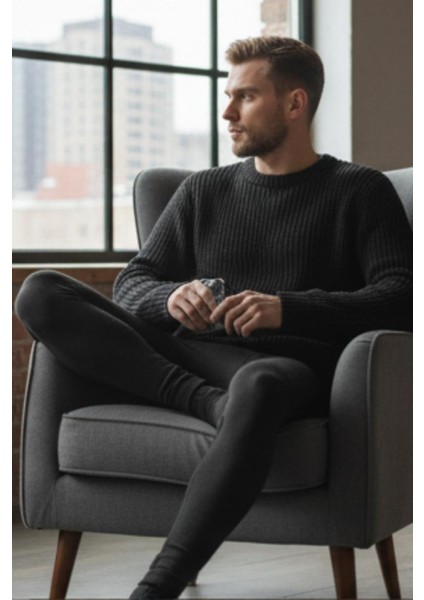 Erkek Siyah Termal Tayt