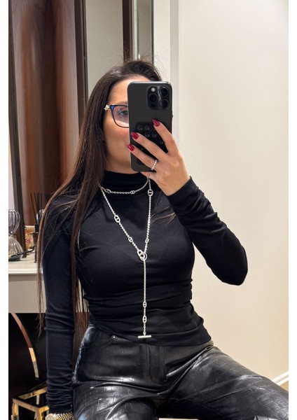 Yandan Büzgülü Tasarım Bluz- Siyah fırsatları