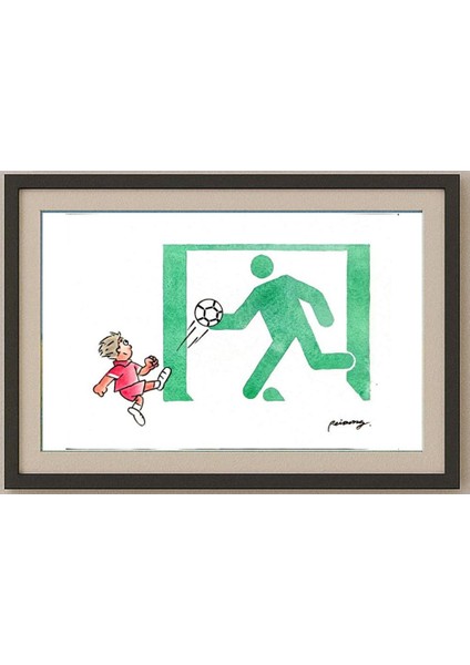 Lou Pei Dong 29X21CM Orijinal Karikatür Tablo