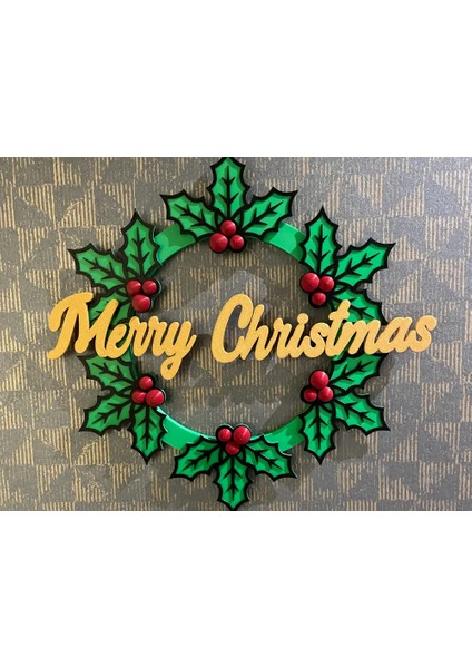 Merry Christmas Kapı Süsü – Couronne De Noel | Yılbaşı Çelengi
