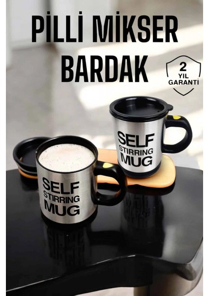 Mikser Kupa Yazılı Mug Bardak Karıştırma Özelliği