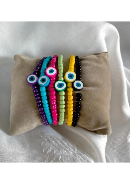 6 Adet Nazar Boncuklu Bıleklık modelleri