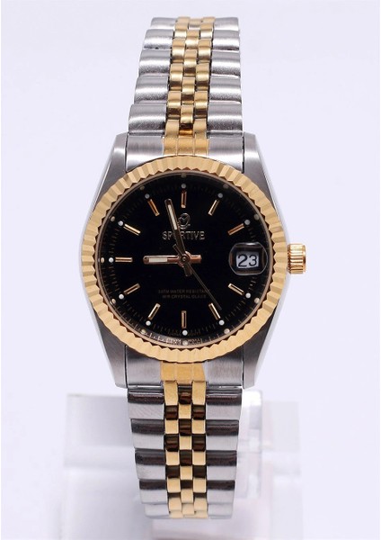 Analog Quartz Makina Metal Erkek Kol Saati Siyah Kadran Su Geçirmez