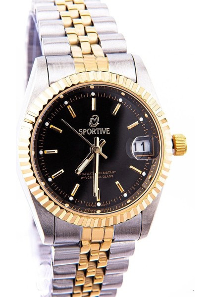 Analog Quartz Makina Metal Erkek Kol Saati Siyah Kadran Su Geçirmez indirimleri