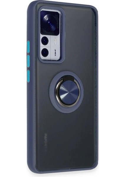 Xiaomi Mi 12T Pro Kılıf Montreal Yüzüklü Silikon Kapak - Lacivert (K95) fiyatları