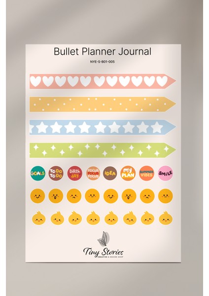 Bullet Journal Sticker Seti - 6 Sayfa / Ajanda, Scrapbook, Journal fiyatları