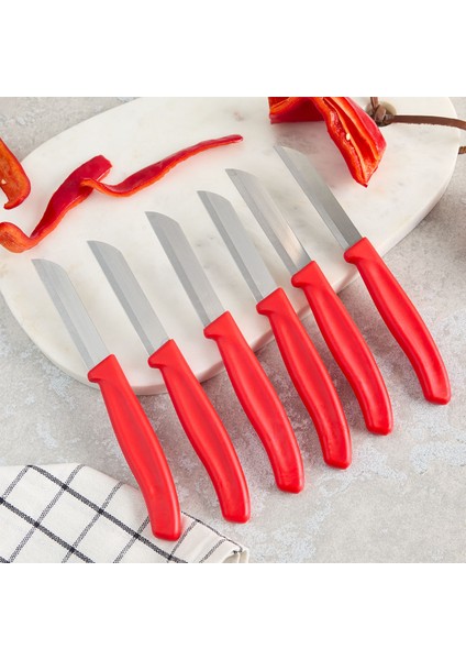 Mira 6 Parça Meyve Bıçak Seti Kırmızı