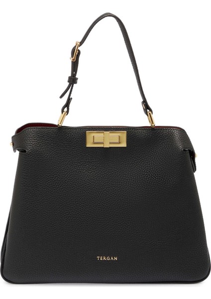 Siyah Hakiki Deri Kadın El Çantası - S25K1BC80444-A41