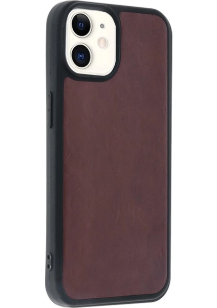 iPhone 11 Kılıf Aras Deri Kapak - Bordo (K95)