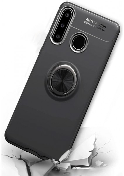 Huawei Y6P Kılıf Range Yüzüklü Silikon - Mavi (K95) indirimleri