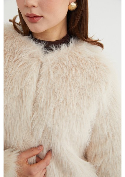 Suni Kürk Crop Ceket