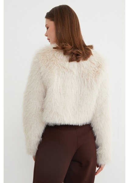 Suni Kürk Crop Ceket