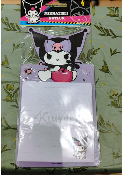 Kuromi Figürlü Mıknatıslı Notluk Mor