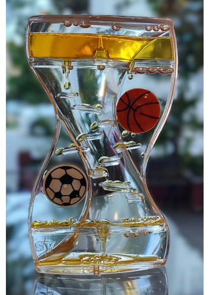 Dekoratif Kum Saati Sıvı Damla Model Turuncu AD41241