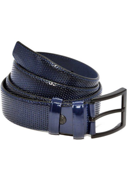 Lacivert Rugan Suni Deri Desenli 4 Cm.lik Klasik Kemer - 7495-68-21M modelleri