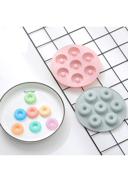Silikon Mini Donut Çikolata ve Jelibon Kalıbı 7 Li indirimleri